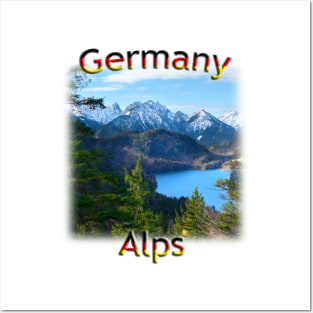 German nature Alps with Lake Alpsee Posters and Art